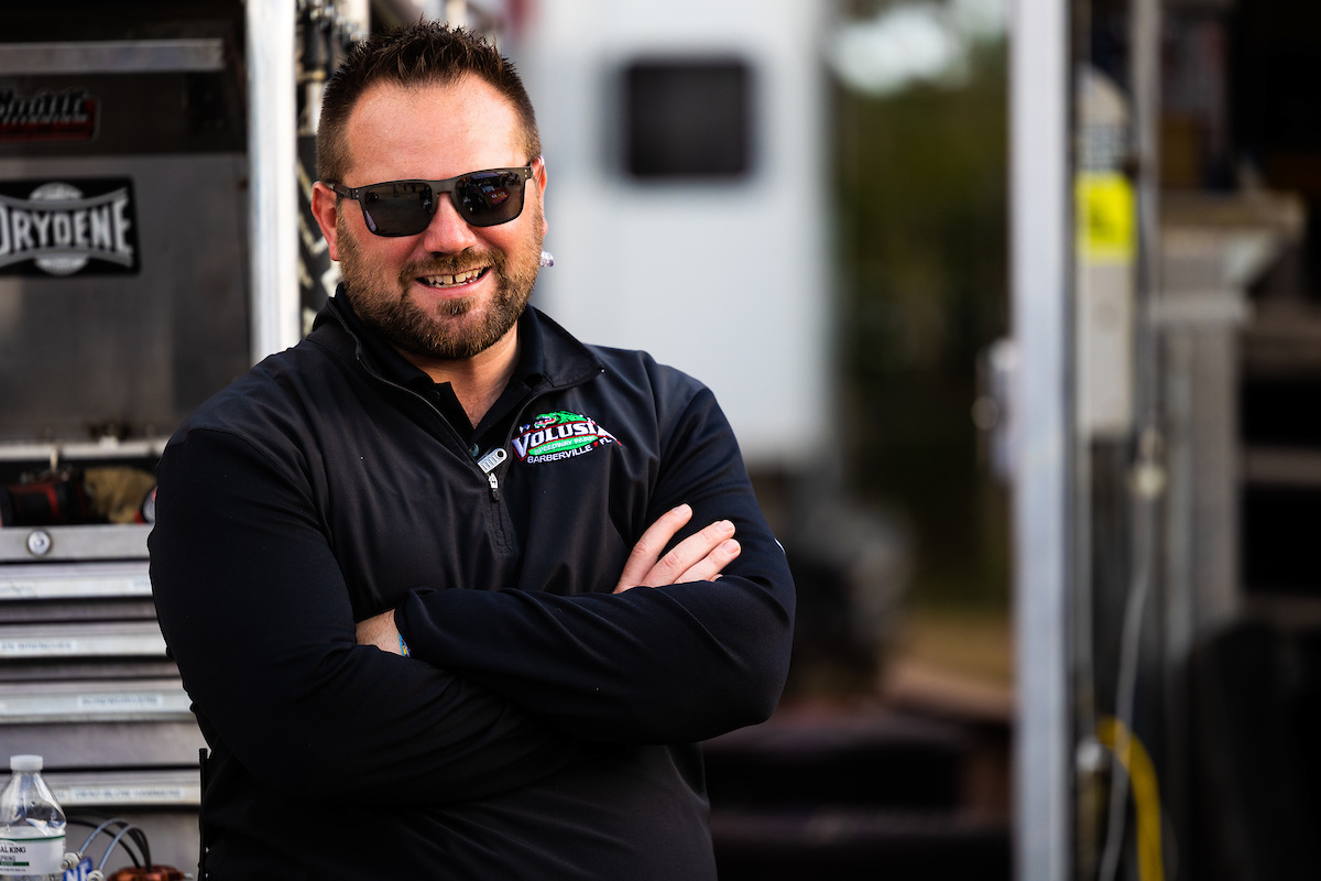 dway Park track promoter Anthony TatVolusia Speee smiles on a race day. 